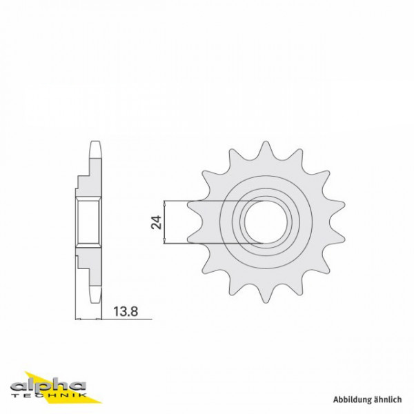 Ritzel 17 Zähne Teilung 530