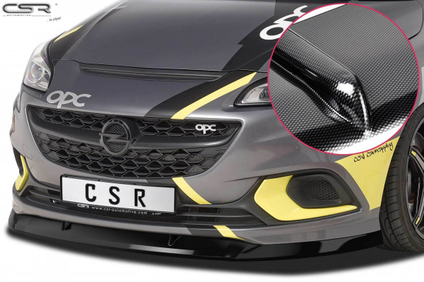 Cup-Spoilerlippe mit ABE für Opel Corsa E OPC CSL275-C Carbon Look Hochglanz