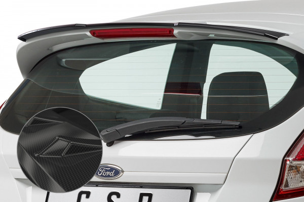 Heckflügel mit ABE für Ford Fiesta MK7 ST / ST-Line HF676-C Carbon Look Hochglanz