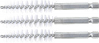 BGS Nylonbürsten Set 13 mm 3-tlg. mit Außensechskant 6,3 mm BGS Nylonbürsten Set 13 mm 3-tlg. mit Außensechskant 6,3 mm