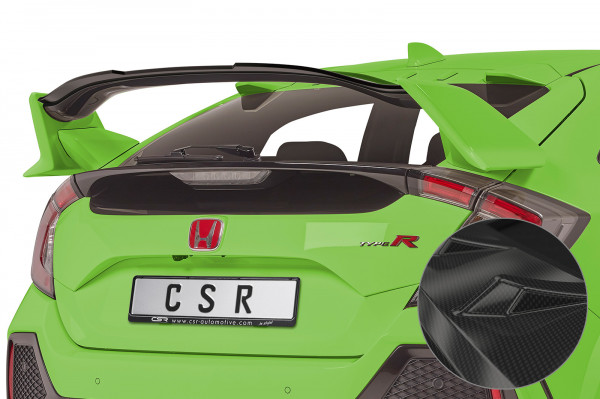 Heckflügel mit ABE für Honda Civic Type R FK8 HF682 Schwarz Strukturiert