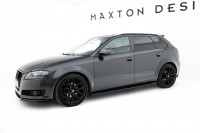 Seitenschweller Ansatz Für Audi A3 Sportback 8P / 8P Facelift Schwarz Hochglanz