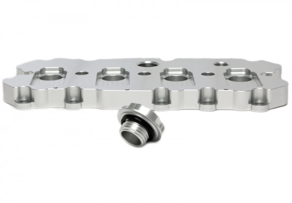 TA Technix Alu gefräster Ventildeckel in silber passend für Audi / Seat / Skoda / VW der MQB-Plattfo