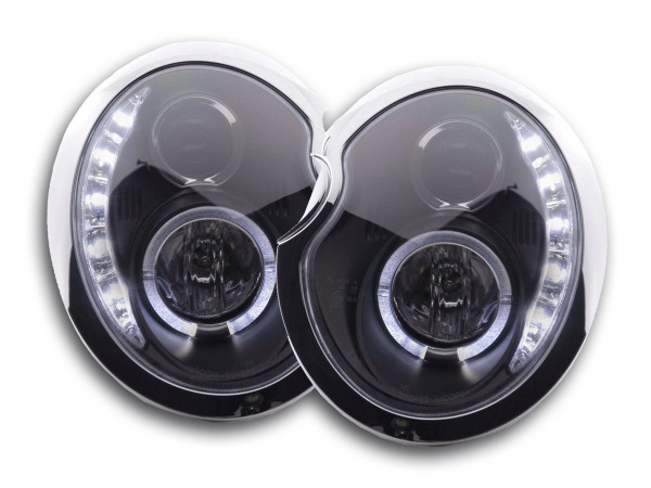 Scheinwerfer Set Daylight LED TFL-Optik Mini Cooper Typ R50 01-06 schwarz