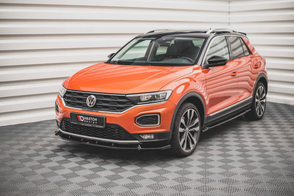 Front Ansatz V.2 Für Volkswagen T-Roc Mk1 Schwarz Hochglanz