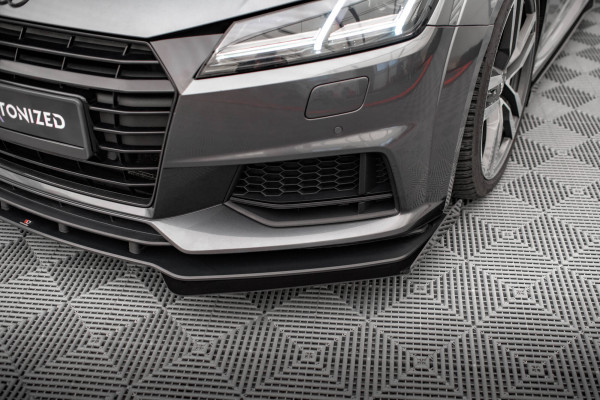 Front Stoßstange Flaps Für Audi TT S / S-Line 8S Schwarz Hochglanz