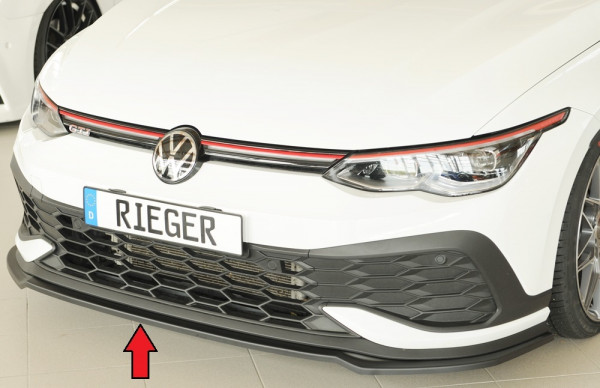 Rieger Spoilerschwert nur für GTI Clubsport matt schwarz für VW Golf 8 GTI Clubsport 5-tür. 10.20-