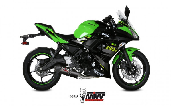 MIVV Komplettanlage Oval Carbon KAWASAKI Z650-Ninja 650 17-23