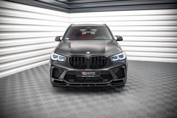 Front Ansatz V.1 Für BMW X5M F95 Schwarz Hochglanz