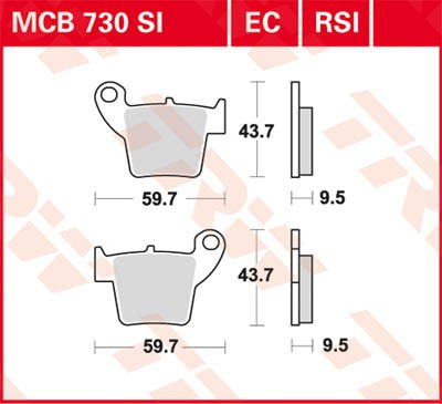 Scheibenbremsbeläge MCB730RSI