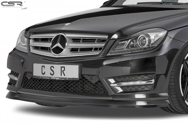Cup-Spoilerlippe mit ABE für Mercedes-Benz C-Klasse 204 AMG-Line CSL308 Schwarz Strukturiert