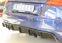 Rieger Heckeinsatz glanz schwarz für Audi TT (8J-FV/8S) Coupé 09.18- (ab Facelift) Ausführung: Schwarz matt