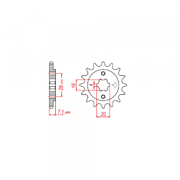 Ritzel 15 Zähne Teilung 520 passend für Suzuki
