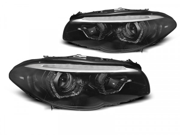 Xenon Scheinwerfer Angel Eyes LED DRL schwarz dynamische Blinker passend für BMW F10 / f11 10-13