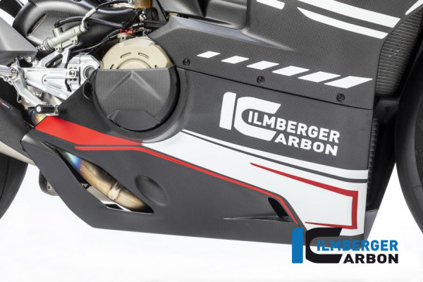 Ilmberger Carbon Verkleidungsunterteil für Akrapovic Slip On Auspuff für Ducati Panigale V4 / V4S ab