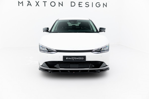Front Ansatz Für Kia EV6 Mk1 Schwarz Hochglanz