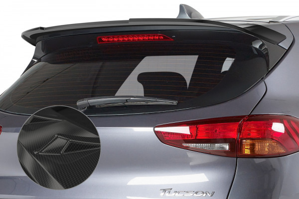 Heckflügel mit ABE für Hyundai Tucson (TL) HF645 Schwarz Strukturiert
