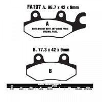 EBC-FA197 HH Bremsbeläge passend für Yamaha, Kymco, Honda EBC-FA197 HH Bremsbeläge passend für Yamaha, Kymco, Honda