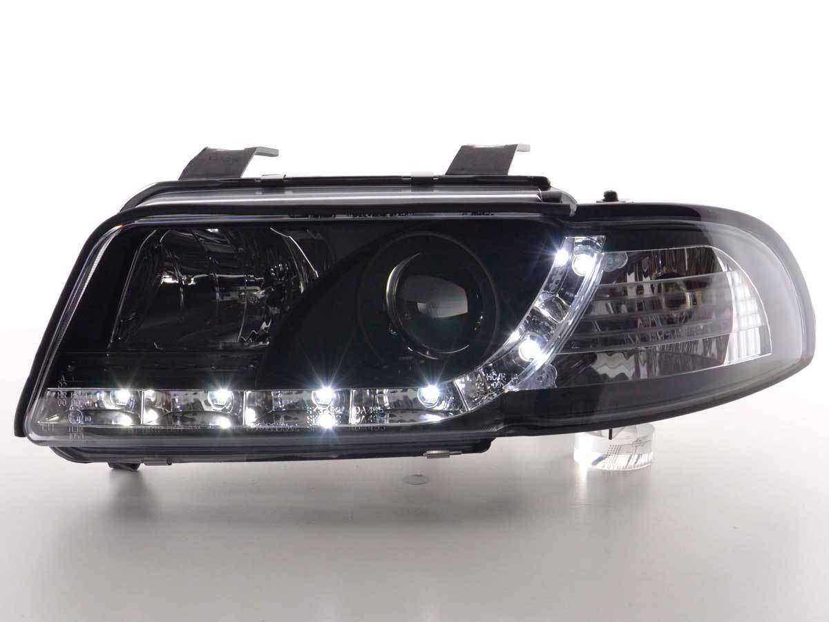 Scheinwerfer Set Daylight LED TFLOptik Audi A4 Typ B5 Bj. 9599 schwarz Scheinwerfer Scheinwerfer Set Daylight LED TFLOptik Audi A4 Typ B5 Bj. 9599 schwarz Scheinwerfer