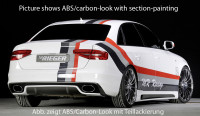 Rieger Heckeinsatz carbon look für Audi A4 (B8/B81) Avant 01.12- (ab Facelift) Ausführung: Schwarz matt