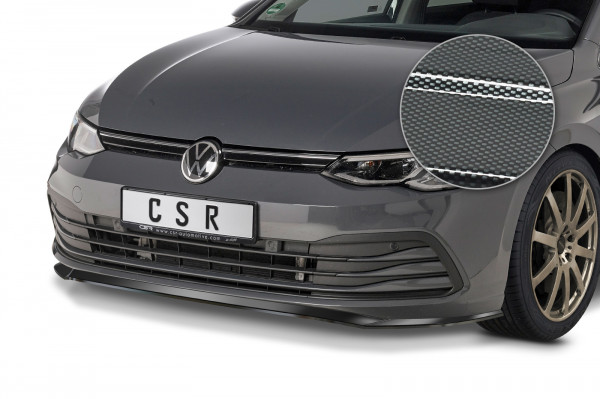 Cup-Spoilerlippe mit ABE für VW Golf 8 (Typ CD) CSL428-C Carbon Look Hochglanz