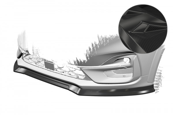 Cup-Spoilerlippe mit ABE für Ford Puma ST-Line CSL504 Schwarz Strukturiert