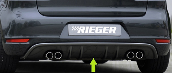Rieger Heckeinsatz mit 2 Doppelfinnen passend für VW Golf 6 Cabrio