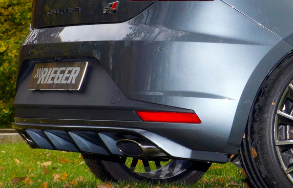 Rieger Heckeinsatz matt schwarz für Seat Leon Cupra (5F) 3-tür. (SC) 03.14-12.16 (bis Facelift)