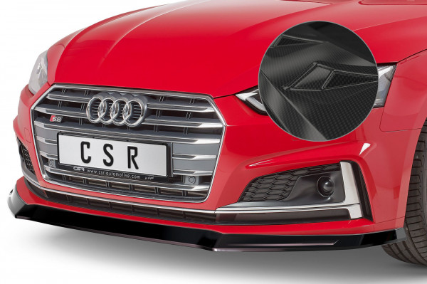 Cup-Spoilerlippe mit ABE für Audi A5 F5 S-Line / S5 F5 CSL403-C Carbon Look Hochglanz