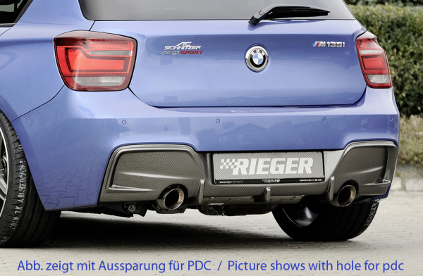 M-Paket Heckschürze ohne Heckeinsatz für BMW 1er F21 (1K2) Lim. / 2-tür. 09.12-03.2015 (bis Facelif