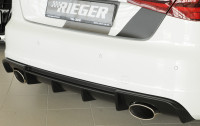 Rieger Heckeinsatz matt schwarz für Audi A3 (8V) 5-tür. (Sportback 8VA) 07.12-08.16 (bis Facelift)