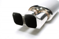 TA Technix Edelstahl Sportendschalldämpfer universal 2x75x85mm DTM scharf / angeschrägt TA Technix Edelstahl Sportendschalldämpfer universal 2x75x85mm DTM scharf / angeschrägt