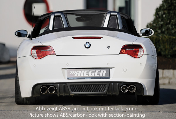 Rieger Heckansatz matt schwarz für BMW Z4 (E85) Roadster 01.06-03.09 (ab Facelift)