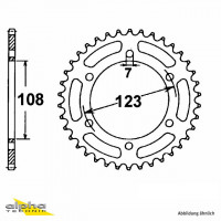 Kettenrad Stahl 50 Zähne Teilung 428 passend für Cagiva Cocis Kettenrad Stahl 50 Zähne Teilung 428 passend für Cagiva Cocis
