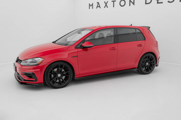 Seitenschweller Ansatz Für V.1 Für VW Golf R / R-Line Mk7 Facelift Schwarz Hochglanz