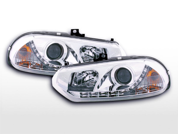 Scheinwerfer Set Daylight LED TFL-Optik Alfa Romeo 156 Typ 932 98-02 chrom