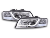 Scheinwerfer Set Daylight LED TFL-Optik Audi A4 Typ 8E 01-04 chrom für Rechtslenker