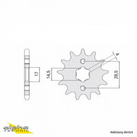Ritzel 14 Zähne Teilung 420 passend für Honda Dax 50, Wave 110 Ritzel 14 Zähne Teilung 420 passend für Honda Dax 50, Wave 110