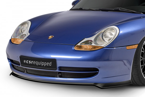 Cup-Spoilerlippe mit ABE für Porsche 911/996 CSL565 Schwarz Strukturiert