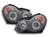 Scheinwerfer Set schwarz passend für Mercedes C-Klasse W203 Rechtslenker Scheinwerfer Set schwarz passend für Mercedes C-Klasse W203 Rechtslenker