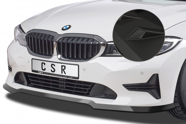 Cup-Spoilerlippe mit ABE für BMW 3er G20 Limousine / G21 Touring CSL444-M Carbon Look Matt