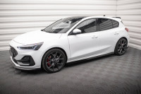 Seitenschweller Ansatz Für V.5 Ford Focus ST / ST-Line Mk4 Facelift Schwarz Hochglanz