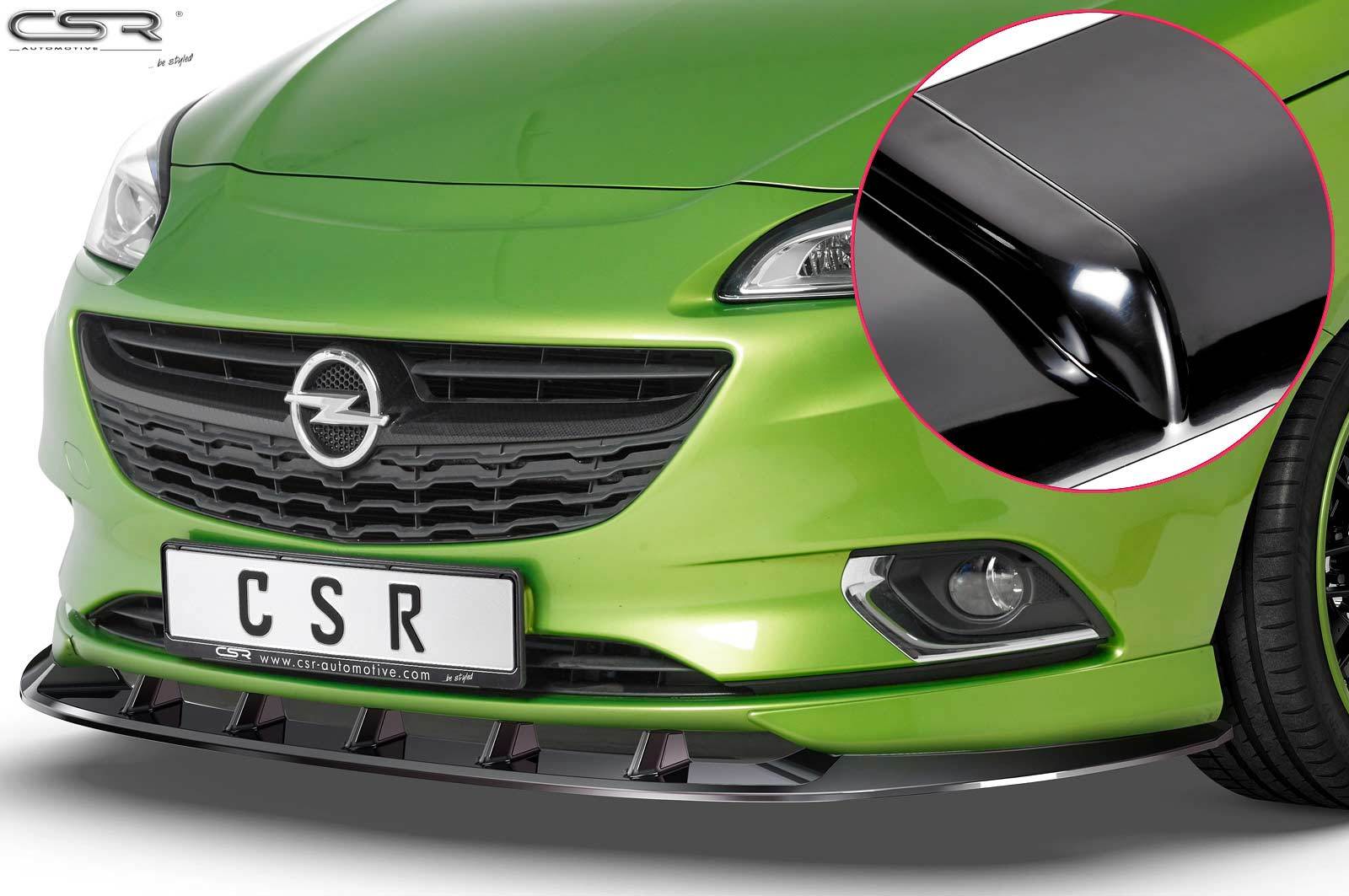 Cup Spoilerlippe black für Opel Corsa E OPC Lippe Front Spoiler Diffusor Ansatz 