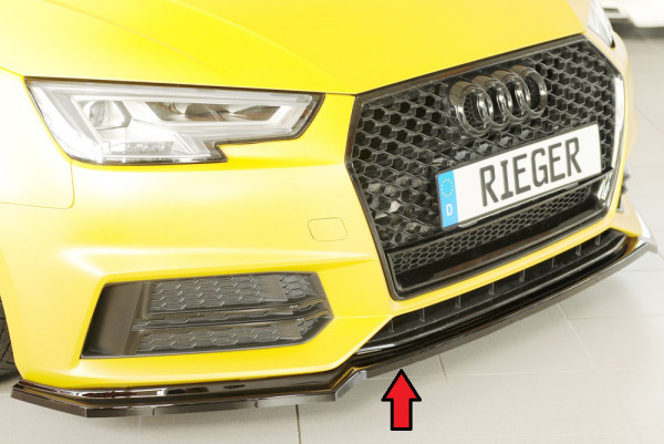 Rieger Spoilerschwert glanz schwarz für Audi A4 (B9/F4) Avant 08.15-07.18 (bis Facelift 1)