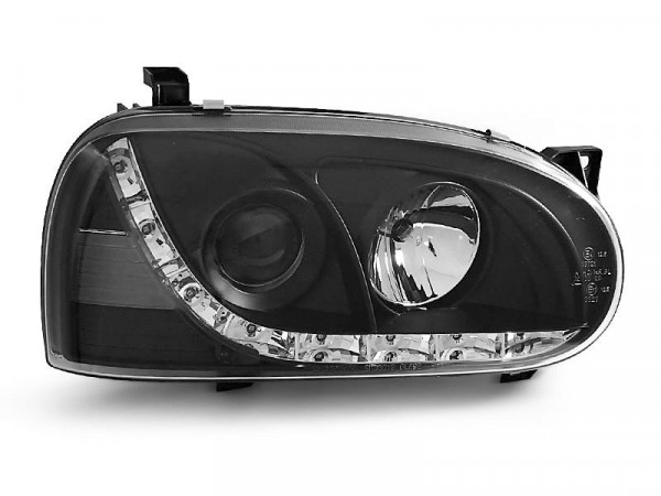 Scheinwerfer Tageslicht schwarz passend für VW Golf 3 91-97
