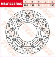 Bremsscheibe schwimmend MSW224RAC passend für Yamaha Modelle Bremsscheibe schwimmend MSW224RAC passend für Yamaha Modelle