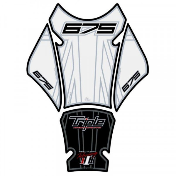 Motografix 3D Gel Tank Pad Protector TT023WJ passend für Triumph Triple 675