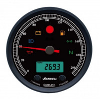 ACEWELL Analog Tacho 210 Km/h mit Digital DZM – Schwarz ACEWELL Analog Tacho 210 Km/h mit Digital DZM – Schwarz