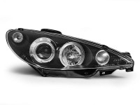 Scheinwerfer Angel Eyes Black passend für Peugeot 206 10.98-02 Scheinwerfer Angel Eyes Black passend für Peugeot 206 10.98-02