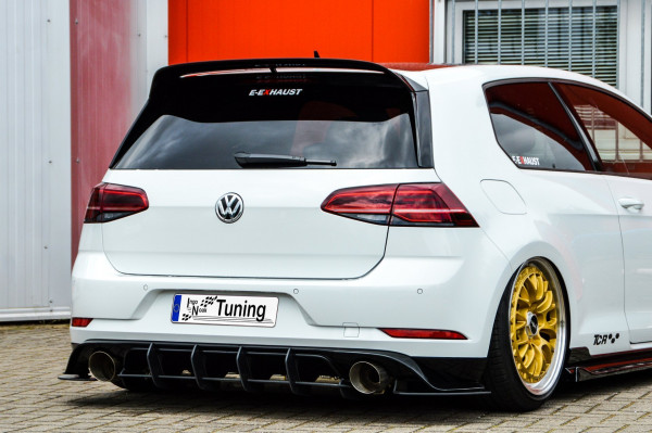 Racing Heckansatz Diffusor mit Seitenteilen für VW Golf 7 GTI TCR